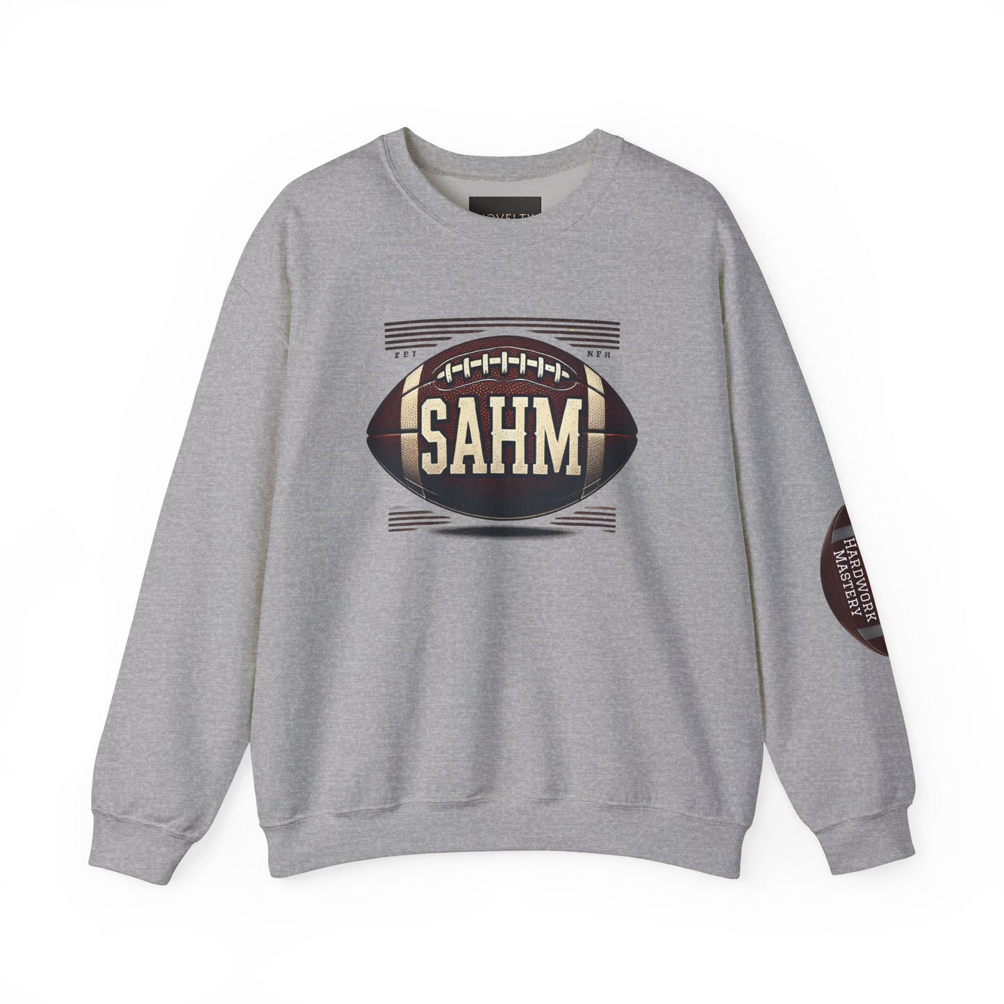 Football Sweatshirt “SAHM: Speed Agility Hardwork Mastery” - A Tribute of Achievement for Every Mom!