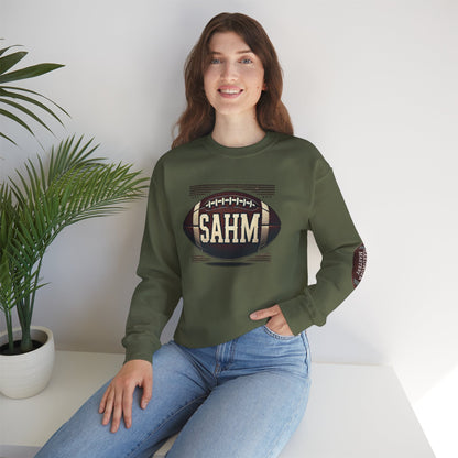 Football Sweatshirt “SAHM: Speed Agility Hardwork Mastery” - A Tribute of Achievement for Every Mom!