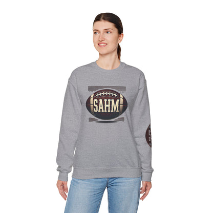 Football Sweatshirt “SAHM: Speed Agility Hardwork Mastery” - A Tribute of Achievement for Every Mom!