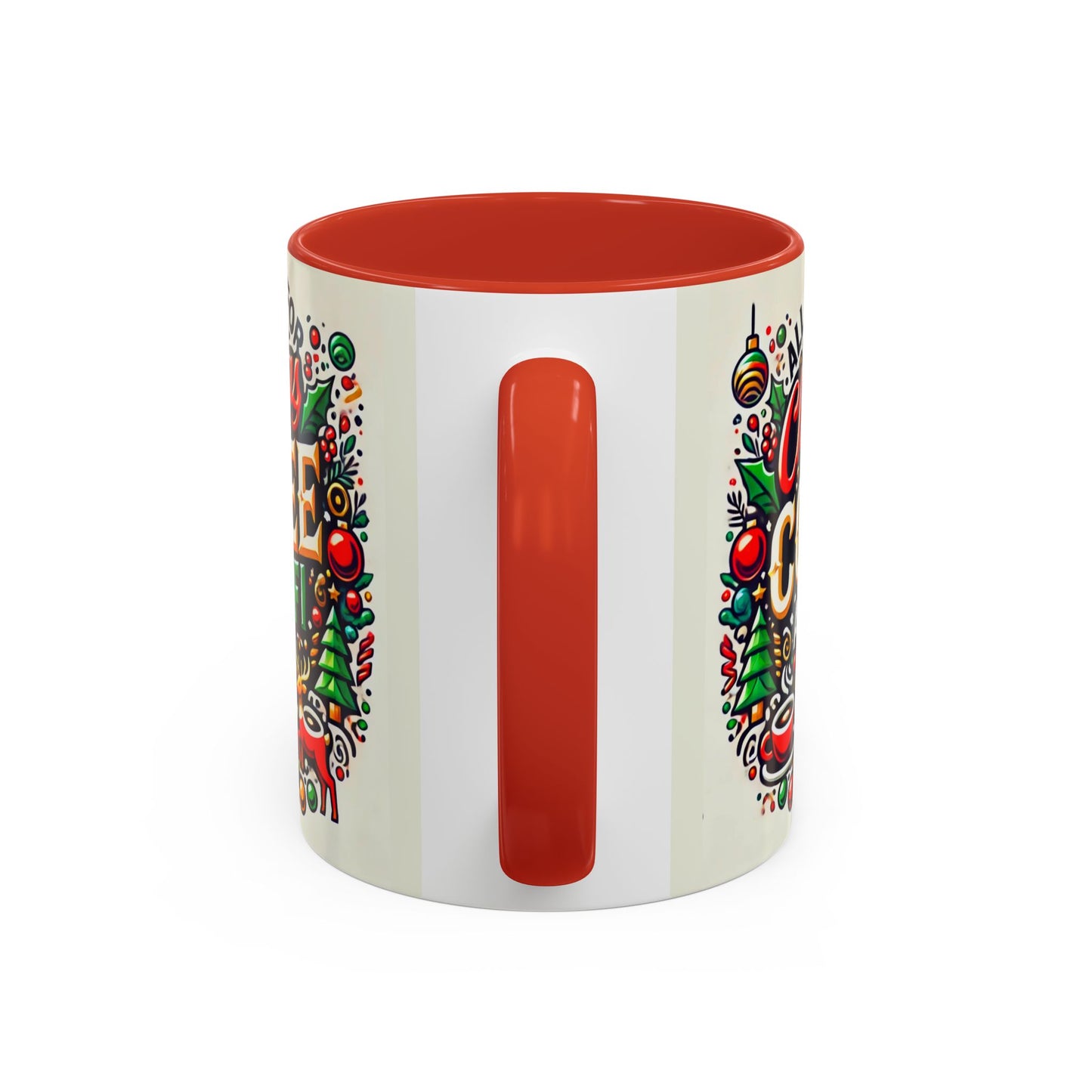 Limited Edition “All I Want for Christmas COFFEE and WIFI” Mug Festive Fun for the Holidays - Ceramic Glossy Drinkware Reusable for Coffee and Tea