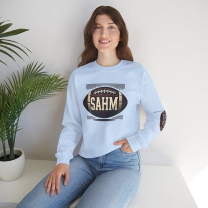 Football Sweatshirt “SAHM: Speed Agility Hardwork Mastery” - A Tribute of Achievement for Every Mom!