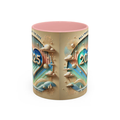 Limited Edition “All I Want for 2025 US Together Forever” Coffee Mug (Beige) – Festive Fun for the Holidays!