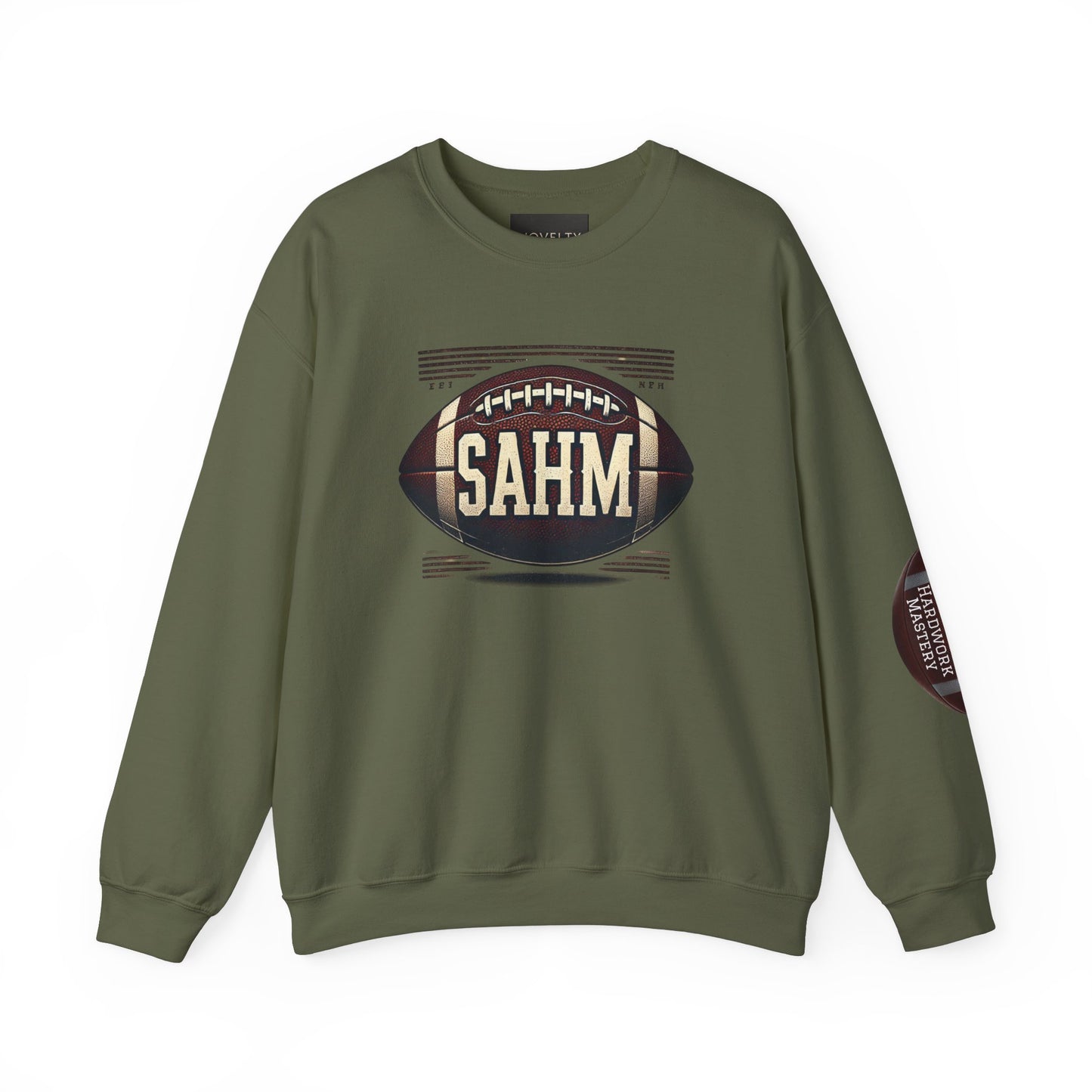 Football Sweatshirt “SAHM: Speed Agility Hardwork Mastery” - A Tribute of Achievement for Every Mom!