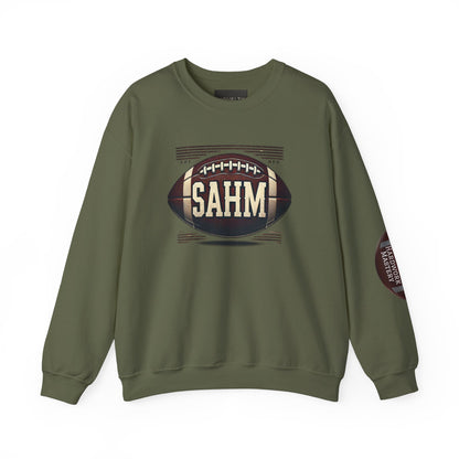 Football Sweatshirt “SAHM: Speed Agility Hardwork Mastery” - A Tribute of Achievement for Every Mom!