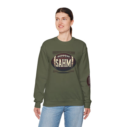 Football Sweatshirt “SAHM: Speed Agility Hardwork Mastery” - A Tribute of Achievement for Every Mom!