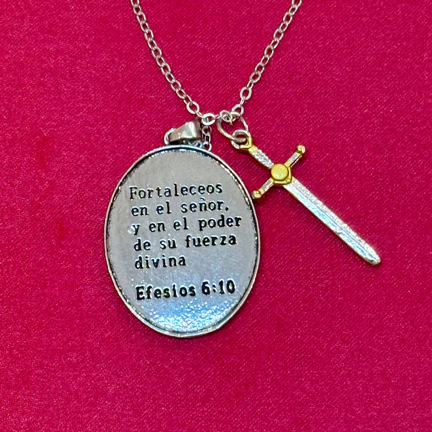 St. Michael Protection Shield Necklace – Guardian Angel Faith Pendant with Sword