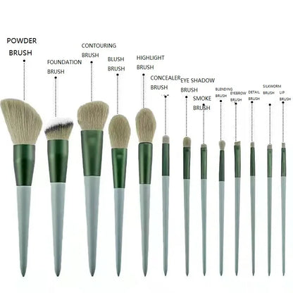 13pcs Professional Makeup Brush Set – Essential Women’s Beauty Tools for Flawless Cosmetic Application